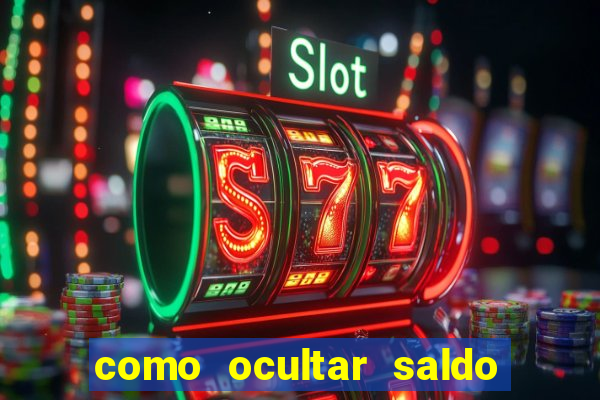 como ocultar saldo na betfair